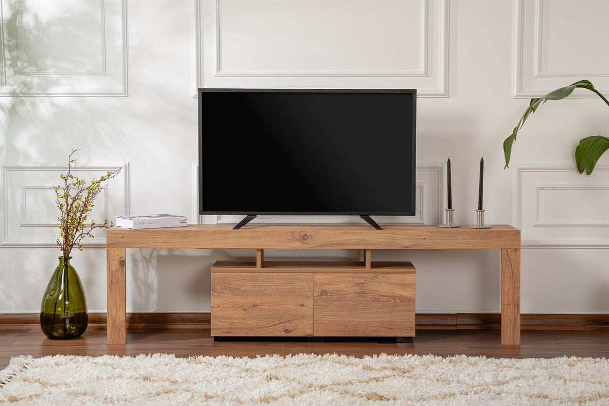 Έπιπλο Τηλεόρασης Evdilos Ατλαντικό Πεύκο 180x31.3x50 εκ. Μελαμίνης
