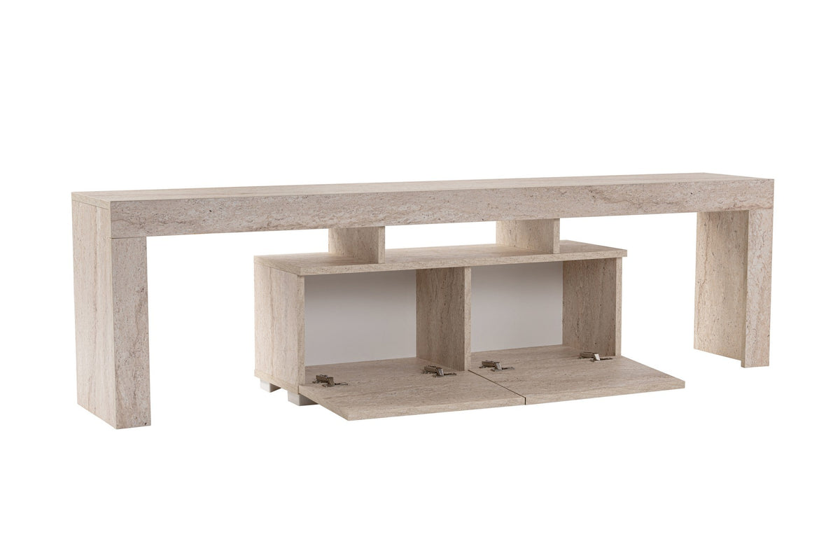 Έπιπλο Τηλεόρασης Evdilos Travertine 180x31.3x50 εκ. Μελαμίνης