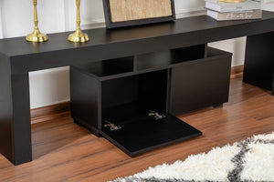Έπιπλο Τηλεόρασης Evdilos Μαύρο Ξύλο 180x31.3x50 εκ. Μελαμίνης