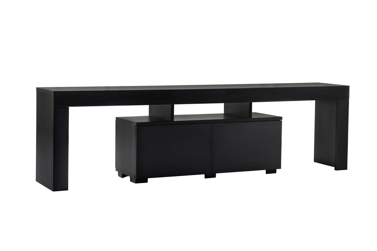 Έπιπλο Τηλεόρασης Evdilos Μαύρο Ξύλο 180x31.3x50 εκ. Μελαμίνης