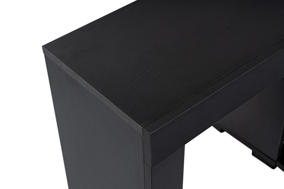 Έπιπλο Τηλεόρασης Evdilos Μαύρο Ξύλο 180x31.3x50 εκ. Μελαμίνης