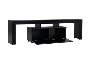 Έπιπλο Τηλεόρασης Evdilos Μαύρο Ξύλο 180x31.3x50 εκ. Μελαμίνης