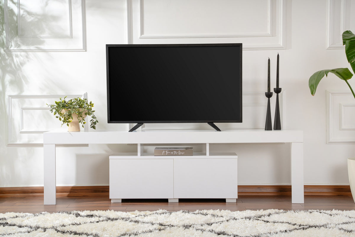 Έπιπλο Τηλεόρασης Evdilos Φυσικό Λευκό 180x31.3x50 εκ. Μελαμίνης