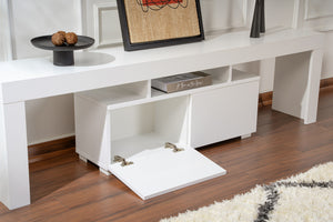 Έπιπλο Τηλεόρασης Evdilos Φυσικό Λευκό 180x31.3x50 εκ. Μελαμίνης