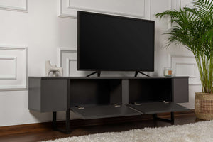 Έπιπλο Τηλεόρασης Volax Ανθρακί - Μαύρο 180x30x50 εκ. Μελαμίνης