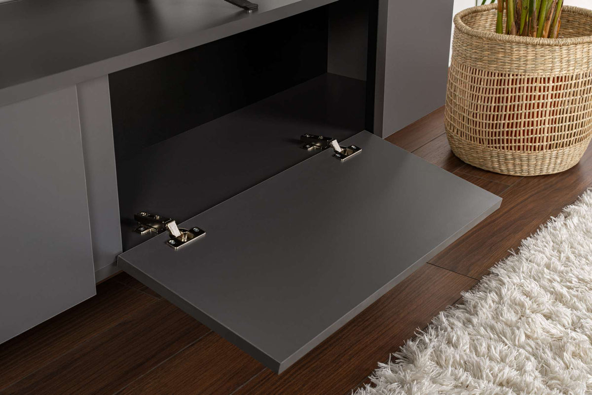 Έπιπλο Τηλεόρασης Volax Ανθρακί - Μαύρο 180x30x50 εκ. Μελαμίνης