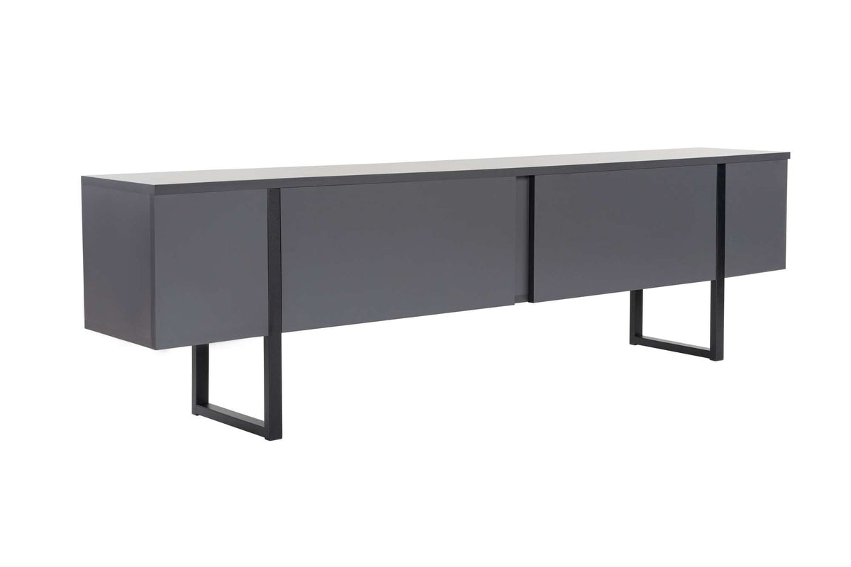 Έπιπλο Τηλεόρασης Volax Ανθρακί - Μαύρο 180x30x50 εκ. Μελαμίνης