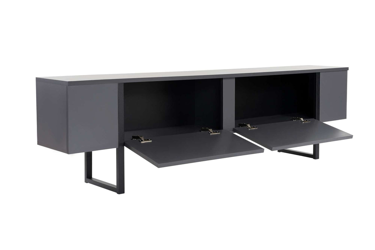 Έπιπλο Τηλεόρασης Volax Ανθρακί - Μαύρο 180x30x50 εκ. Μελαμίνης
