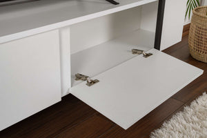 Έπιπλο Τηλεόρασης Volax Λευκό - Μαύρο 180x30x45 εκ. Μελαμίνης