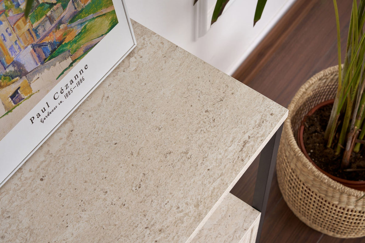 Κονσόλα Grammata Travertine - Μαύρο 120x30x77 εκ. Μελαμίνης