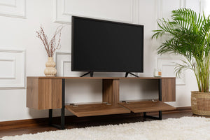 Έπιπλο Τηλεόρασης Volax Καρυδί Venezia - Μαύρο 180x30x50 εκ. Μελαμίνης