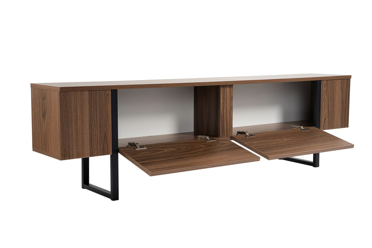 Έπιπλο Τηλεόρασης Volax Καρυδί Venezia - Μαύρο 180x30x50 εκ. Μελαμίνης