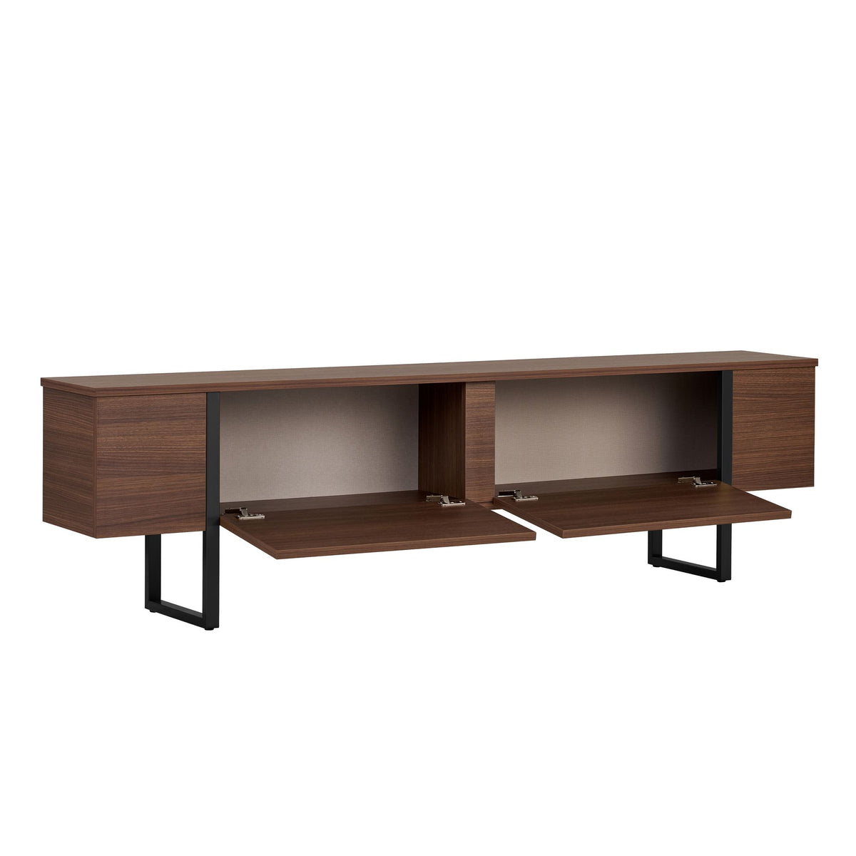 Έπιπλο Τηλεόρασης Seralia Καρυδί Milano - Μαύρο 180x30x50 εκ. Μελαμίνης