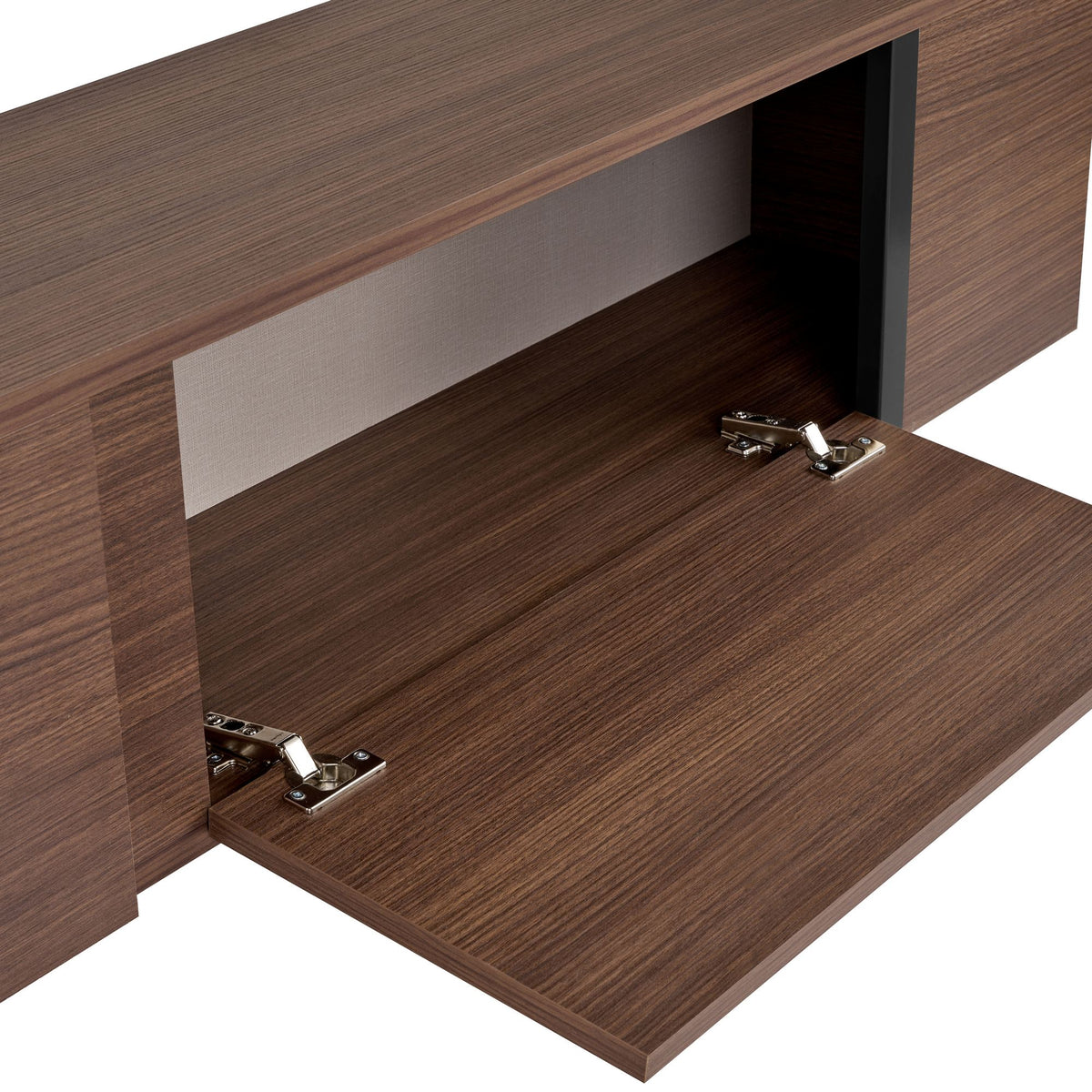 Έπιπλο Τηλεόρασης Seralia Καρυδί Milano - Μαύρο 180x30x50 εκ. Μελαμίνης