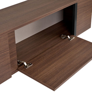 Έπιπλο Τηλεόρασης Seralia Καρυδί Milano - Μαύρο 180x30x50 εκ. Μελαμίνης