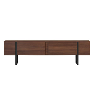 Έπιπλο Τηλεόρασης Seralia Καρυδί Milano - Μαύρο 180x30x50 εκ. Μελαμίνης