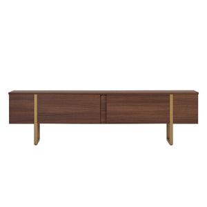 Έπιπλο Τηλεόρασης Seralia Καρυδί Milano - Χρυσό 180x30x50 εκ. Μελαμίνης