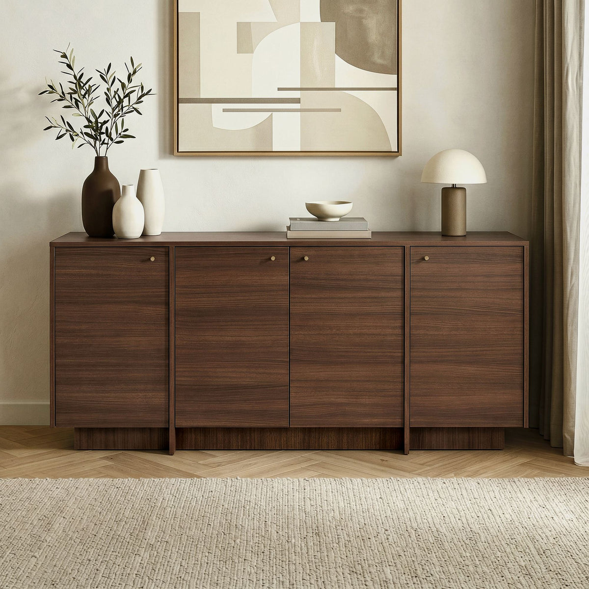 Κονσόλα Myrina Καρυδί 180x45x82 εκ. Μελαμίνης
