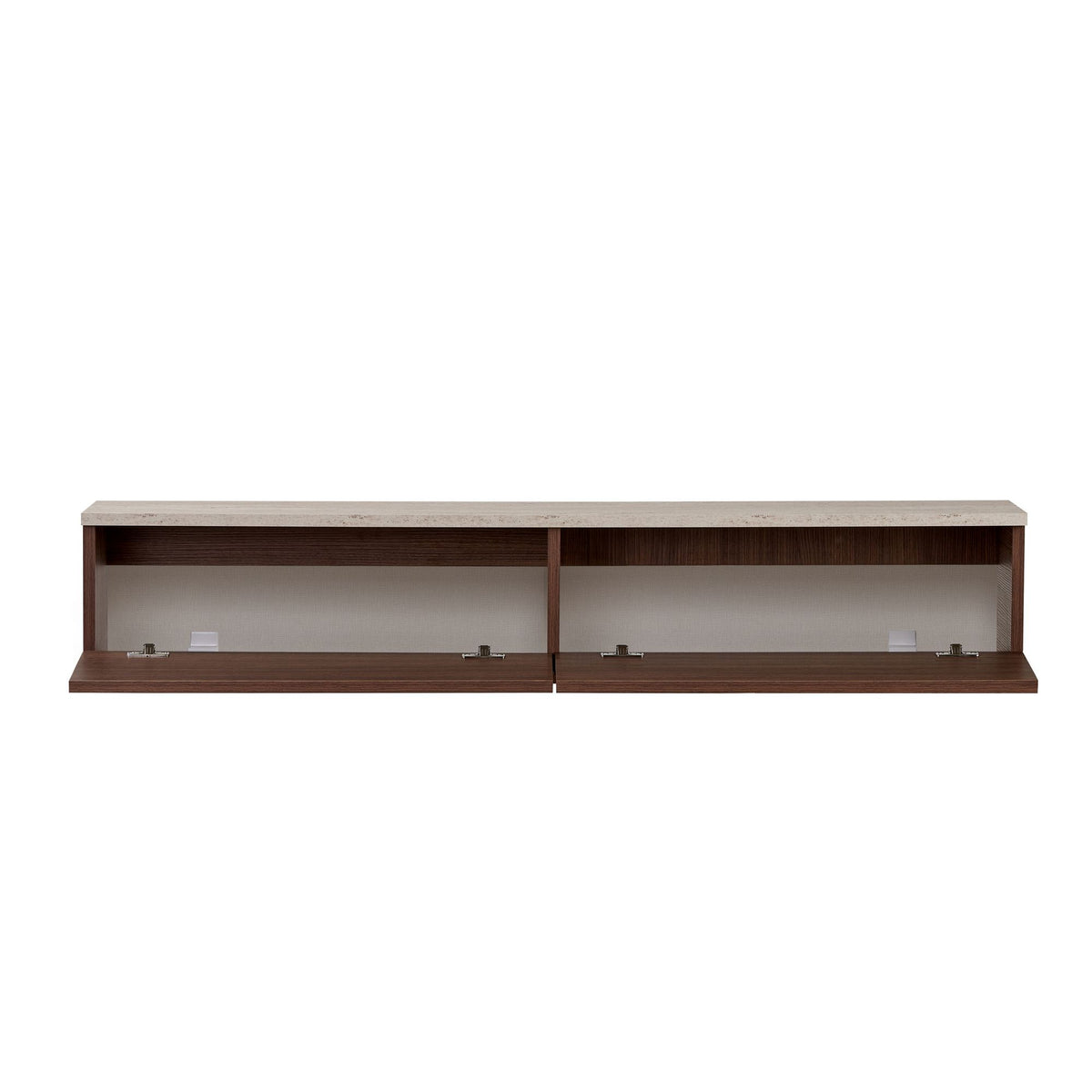 Έπιπλο Τηλεόρασης Valsamata Travertine - Καρυδί Milano 160x25x25 εκ. Μελαμίνης