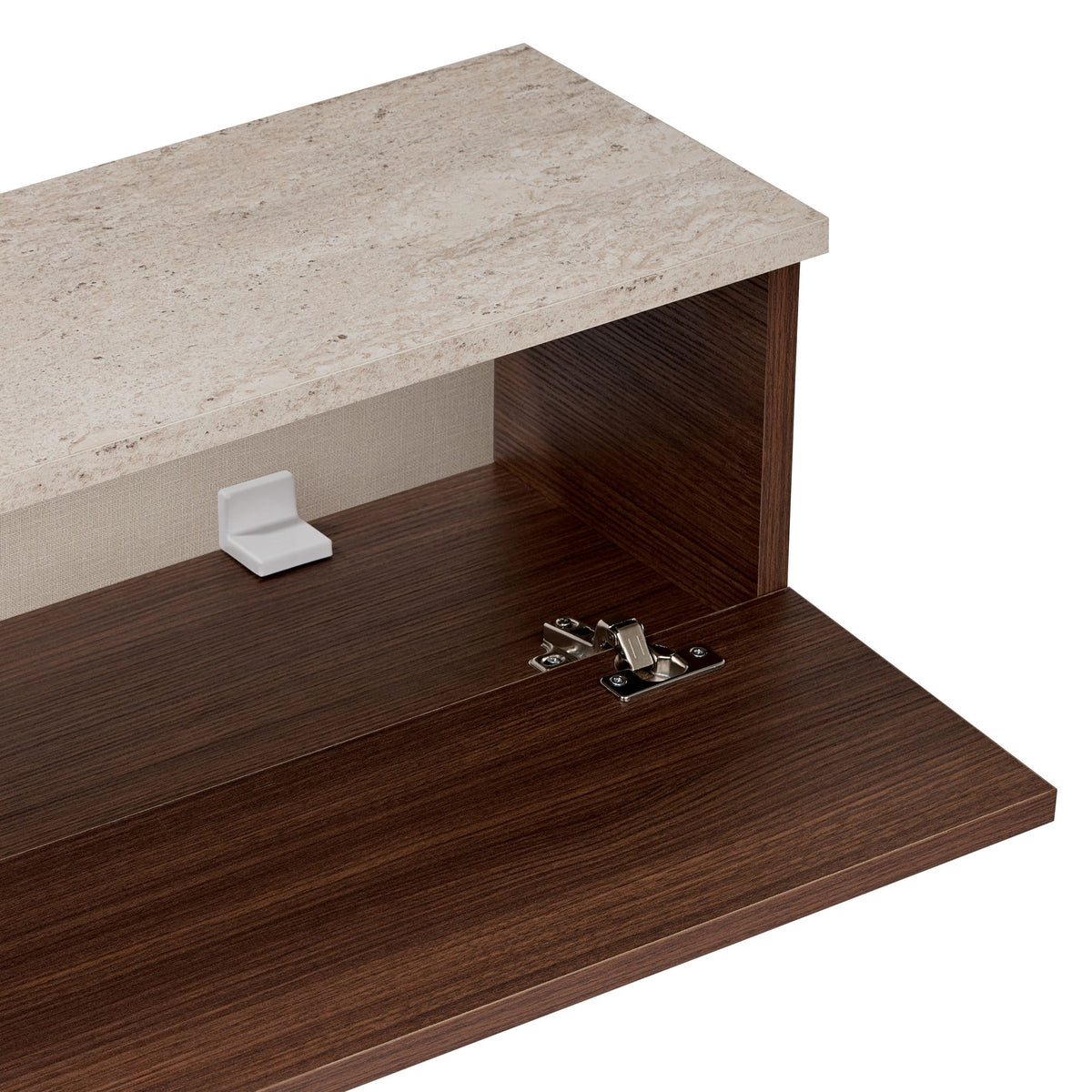 Έπιπλο Τηλεόρασης Valsamata Travertine - Καρυδί Milano 160x25x25 εκ. Μελαμίνης