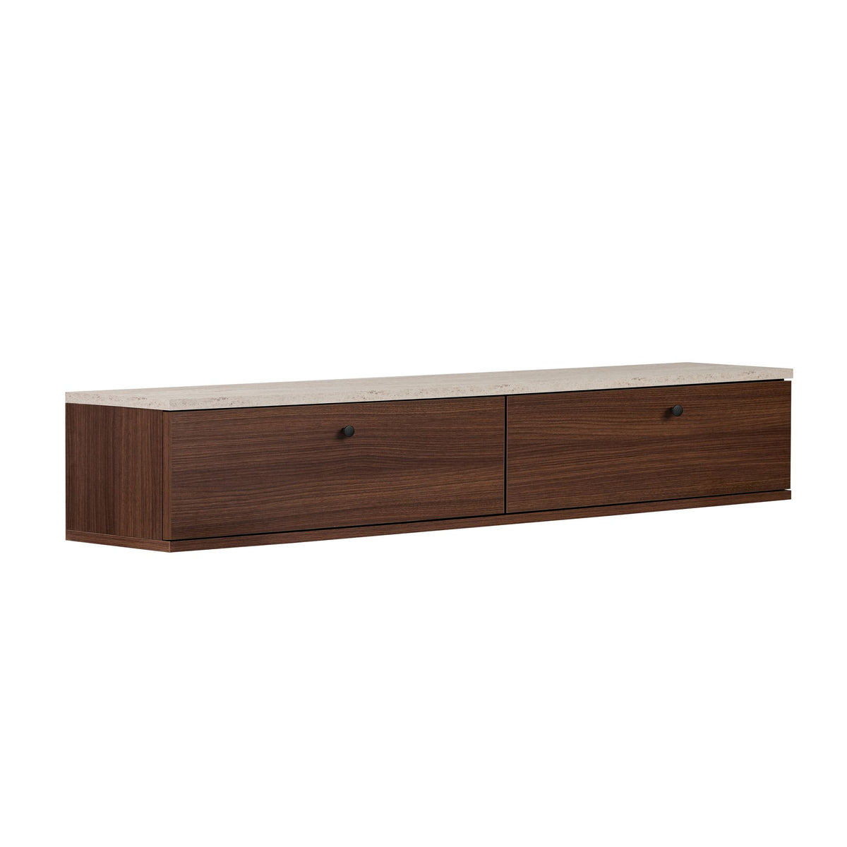 Έπιπλο Τηλεόρασης Valsamata Travertine - Καρυδί Milano 160x25x25 εκ. Μελαμίνης
