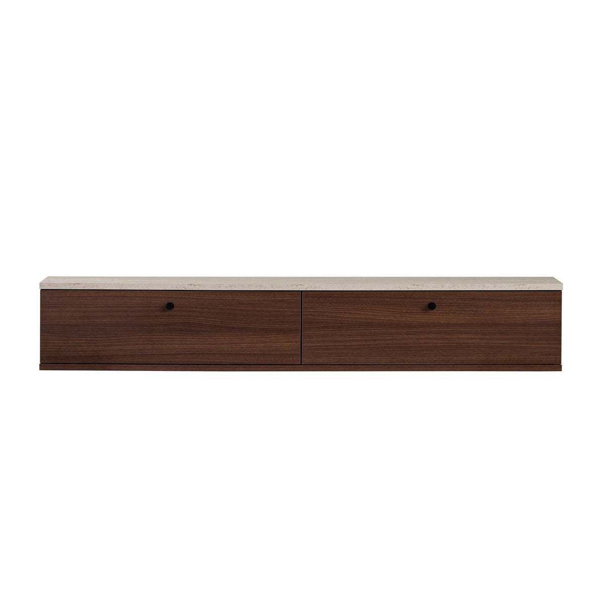 Έπιπλο Τηλεόρασης Valsamata Travertine - Καρυδί Milano 160x25x25 εκ. Μελαμίνης