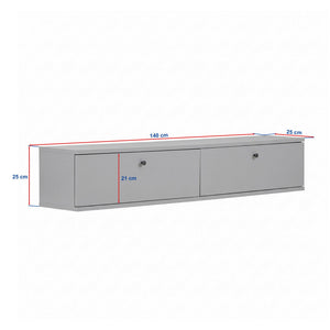 Έπιπλο Τηλεόρασης Tzia Δρυς Sapphire 140x25x25 εκ. Μελαμίνης