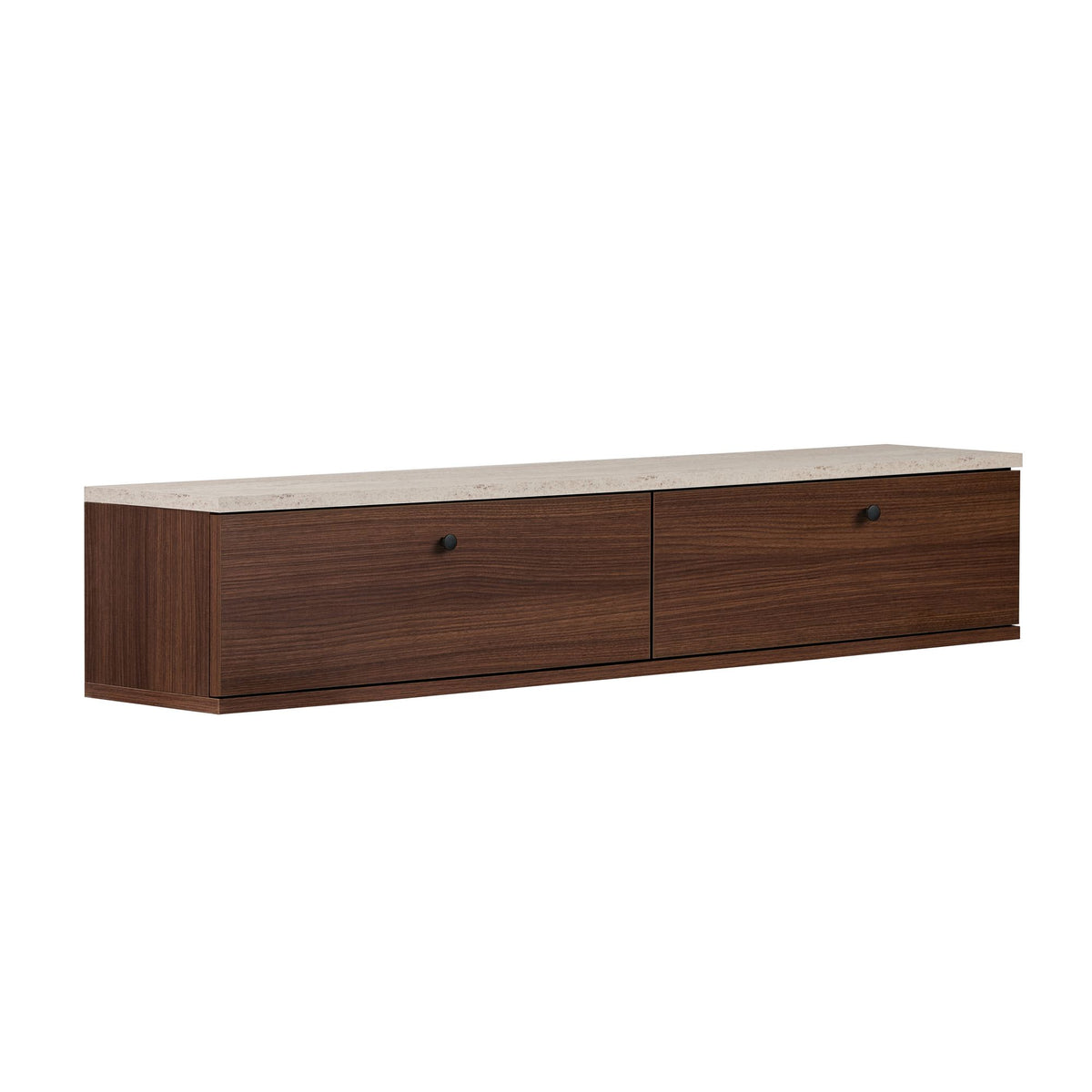 Έπιπλο Τηλεόρασης Tzia Travertine - Καρυδί Milano 140x25x25 εκ. Μελαμίνης