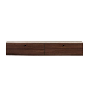 Έπιπλο Τηλεόρασης Tzia Travertine - Καρυδί Milano 140x25x25 εκ. Μελαμίνης