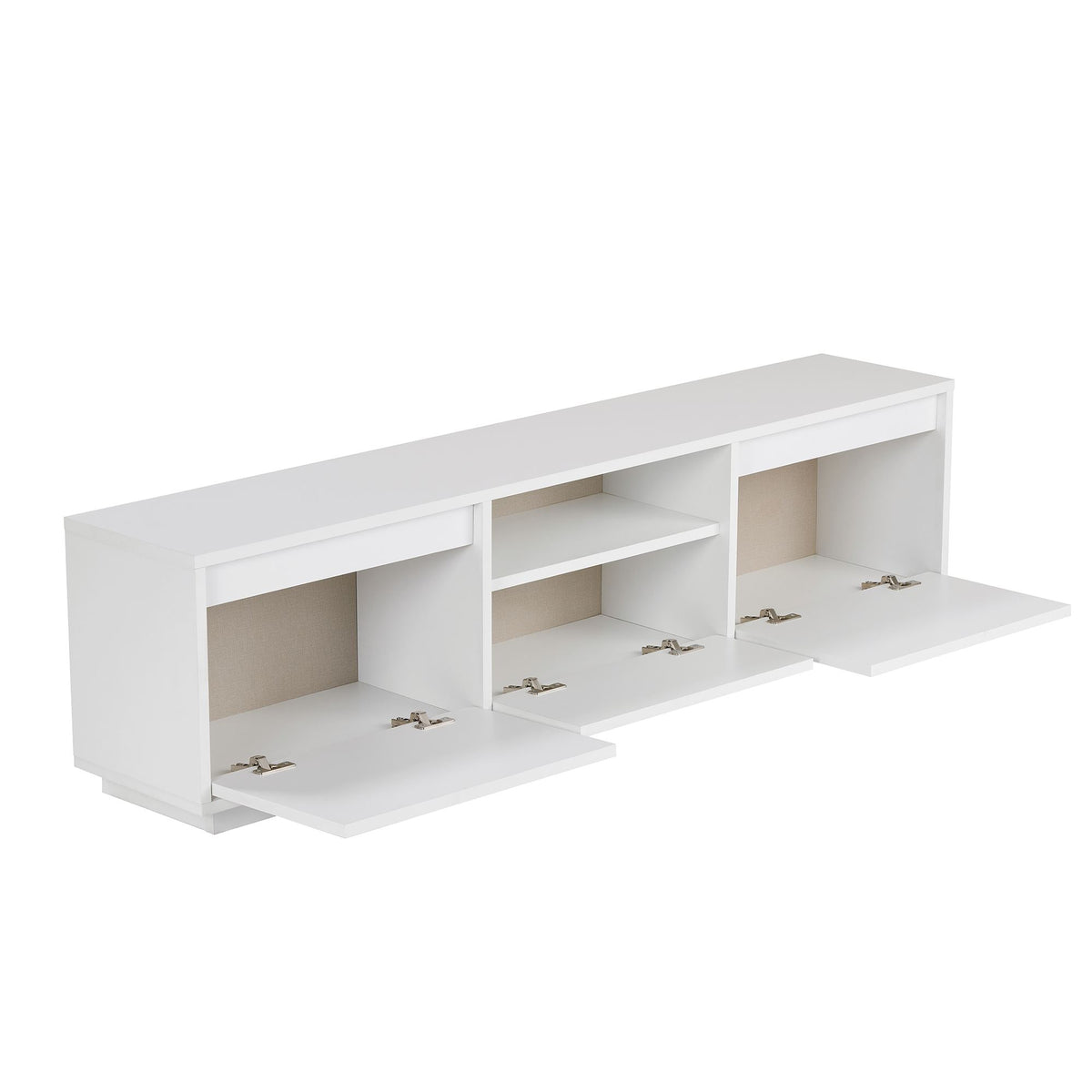 Έπιπλο Τηλεόρασης Glyfada Φυσικό Λευκό 160x30x42 εκ. Μελαμίνης