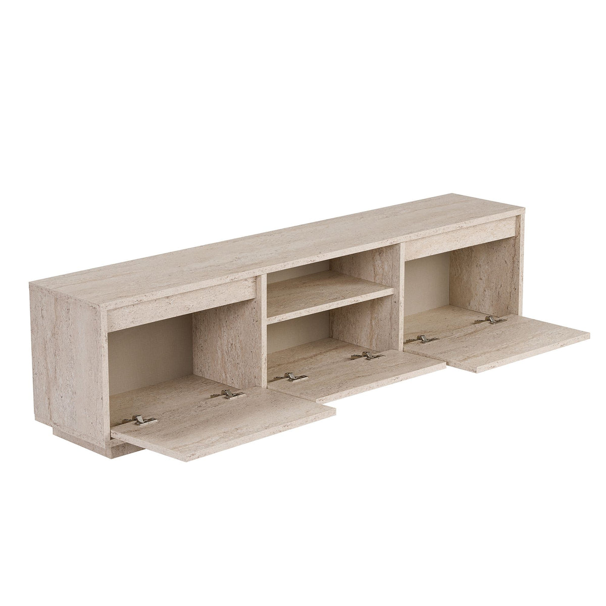 Έπιπλο Τηλεόρασης Glyfada Travertine 160x30x42 εκ. Μελαμίνης