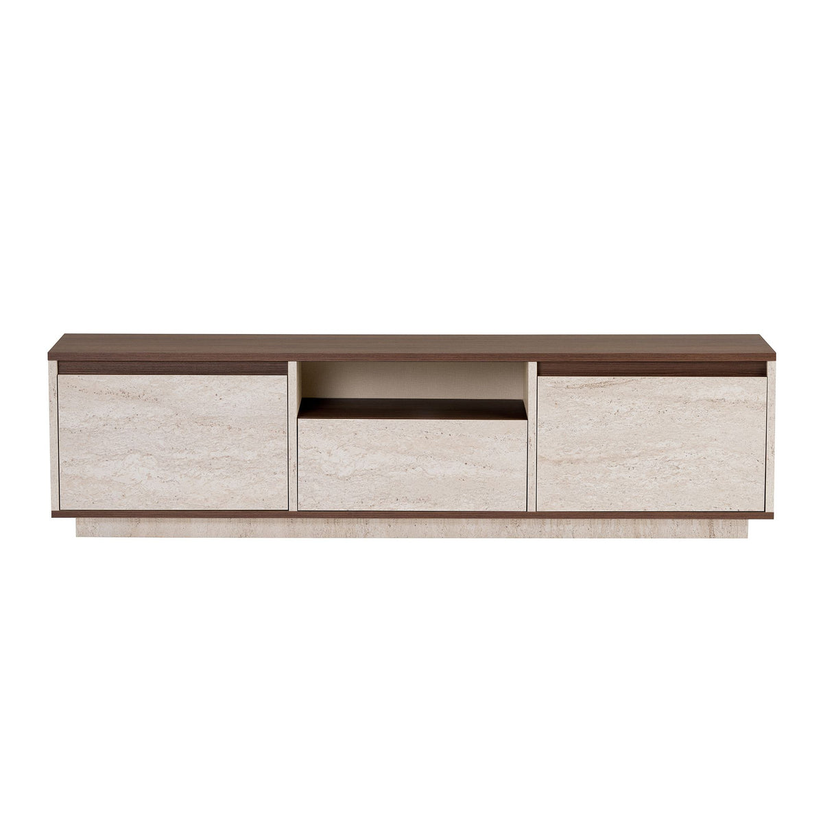 Έπιπλο Τηλεόρασης Glyfada Travertine - Καρυδί Milano 160x30x42 εκ. Μελαμίνης