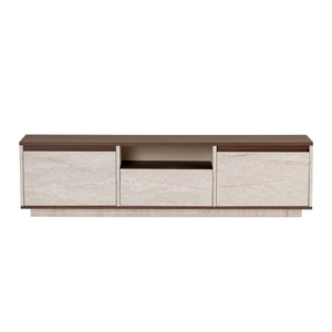 Έπιπλο Τηλεόρασης Glyfada Travertine - Καρυδί Milano 160x30x42 εκ. Μελαμίνης