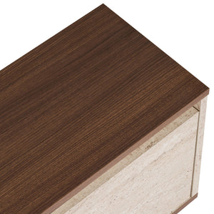 Έπιπλο Τηλεόρασης Glyfada Travertine - Καρυδί Milano 160x30x42 εκ. Μελαμίνης