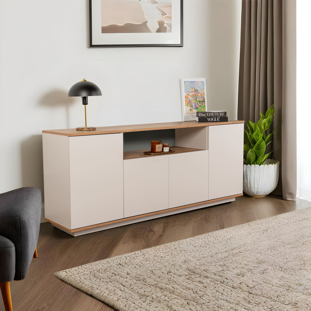 Κονσόλα Pefkos Κασμίρ - Ατλαντικό Πεύκο 180x44.5x75 εκ. Μελαμίνης