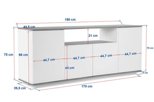 Κονσόλα Pefkos Κασμίρ - Ατλαντικό Πεύκο 180x44.5x75 εκ. Μελαμίνης