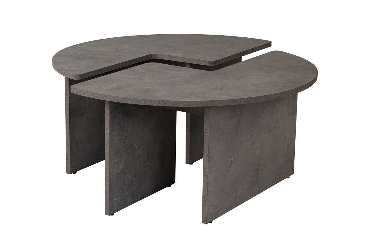 Τραπεζάκι Σαλονιού Vourkari Γκρι Concrete 90x90x41 εκ. Μελαμίνης