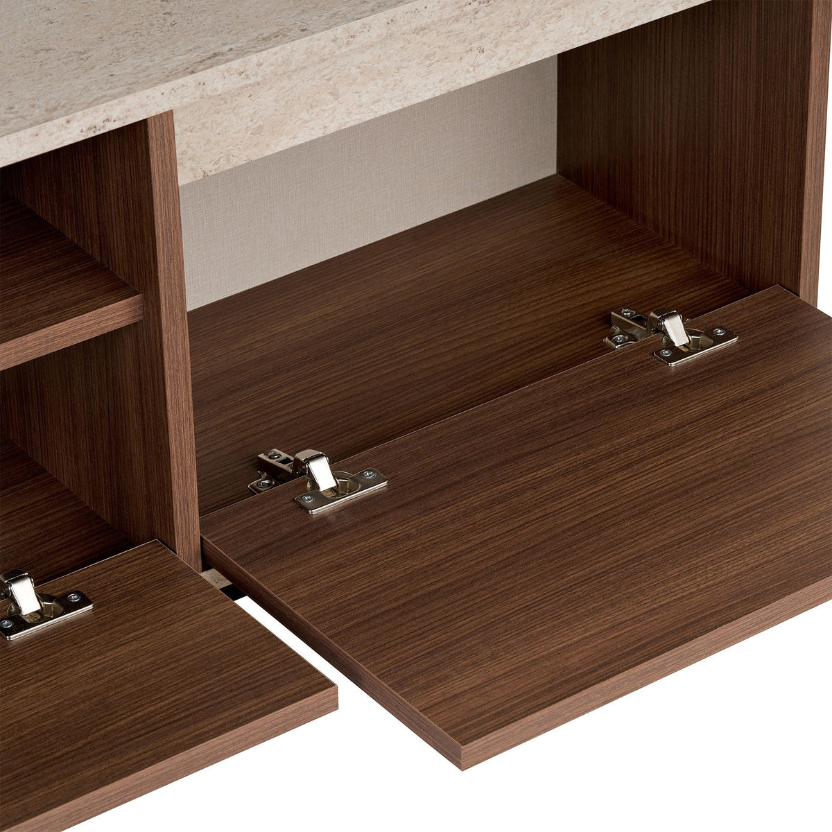 Έπιπλο Τηλεόρασης Glyfada Καρυδί Milano - Travertine 160x30x42 εκ. Μελαμίνης