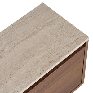 Έπιπλο Τηλεόρασης Glyfada Καρυδί Milano - Travertine 160x30x42 εκ. Μελαμίνης
