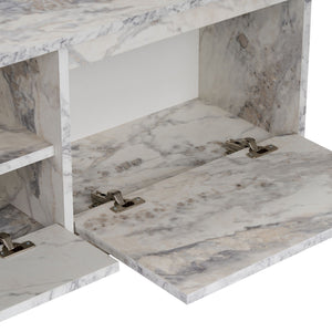 Έπιπλο Τηλεόρασης Kastraki Μάρμαρο Fressia 160x30x42 εκ. Μελαμίνης V2