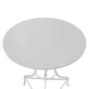 Τραπέζι Ζαππείου Noah  μεταλλικό λευκό Φ58x72εκ