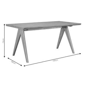 Τραπέζι Winslow  ξύλο rubberwood ανοικτό καρυδί 160x85x75εκ - Pakobazaar