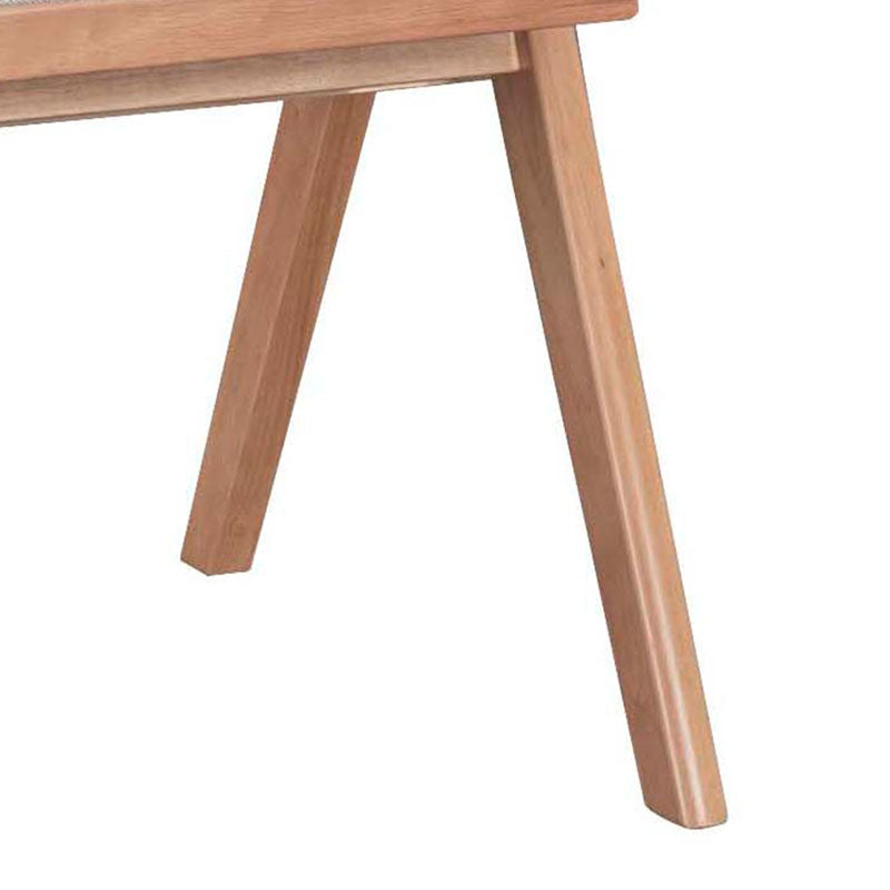 Πολυθρόνα Winslow  ξύλο rubberwood ανοικτό καρυδί-pvc rattan φυσικό-ύφασμα γκρι - Pakobazaar