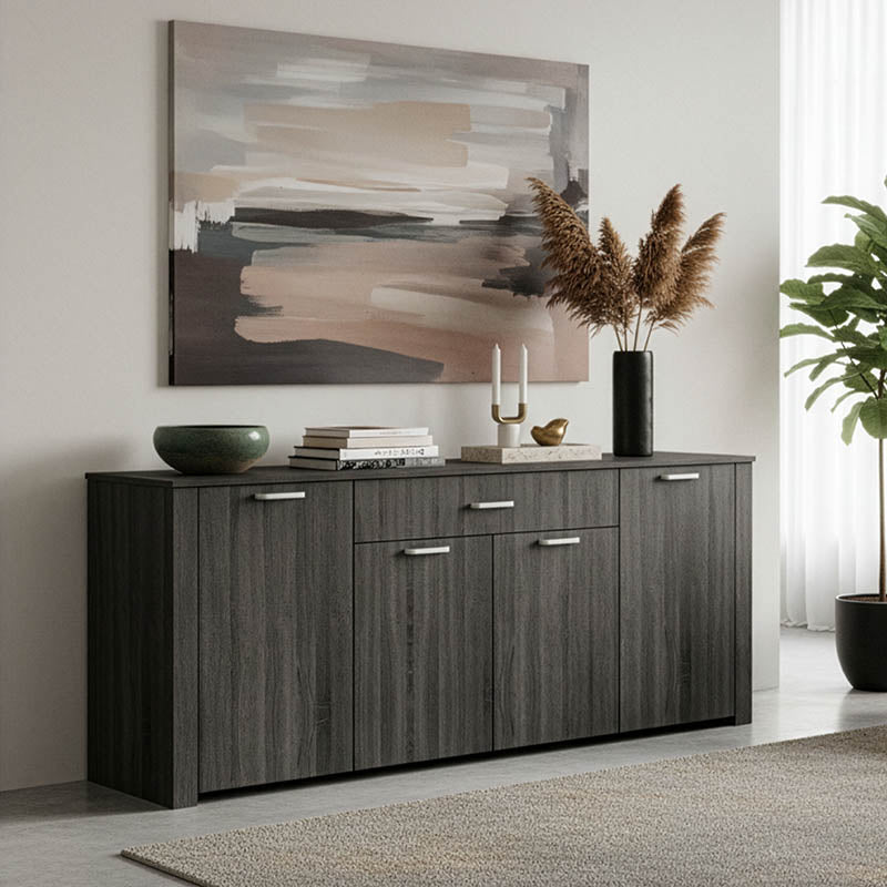 Μπουφές Kinley  σε ανθρακί-wenge απόχρωση 210x40x82εκ - Pakobazaar