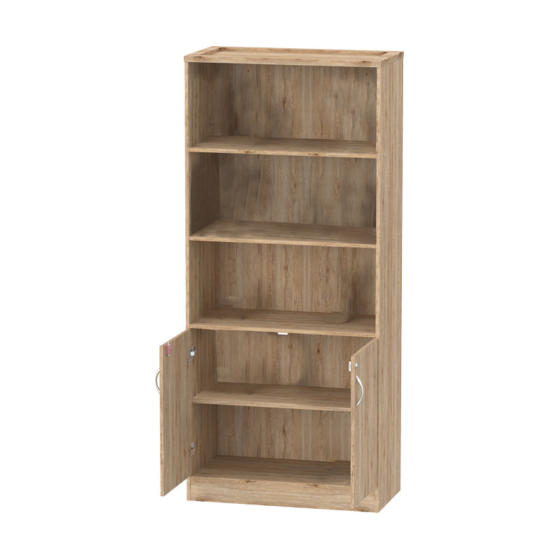 Βιβλιοθήκη Anze  φυσικό μελαμίνης 80x40x180εκ - Pakobazaar