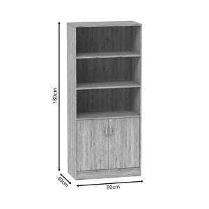 Βιβλιοθήκη Anze  φυσικό μελαμίνης 80x40x180εκ - Pakobazaar
