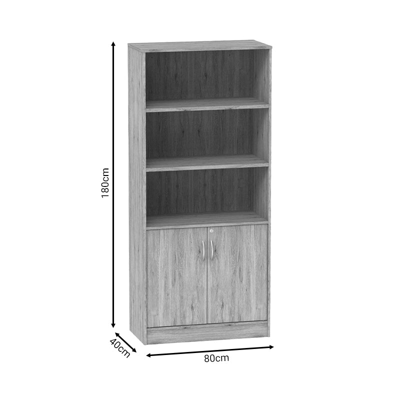 Βιβλιοθήκη Anze  φυσικό μελαμίνης 80x40x180εκ - Pakobazaar
