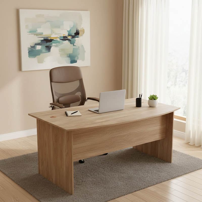 Γραφείο εργασίας Anze  φυσικό μελαμίνης 180x93.5x75εκ - Pakobazaar