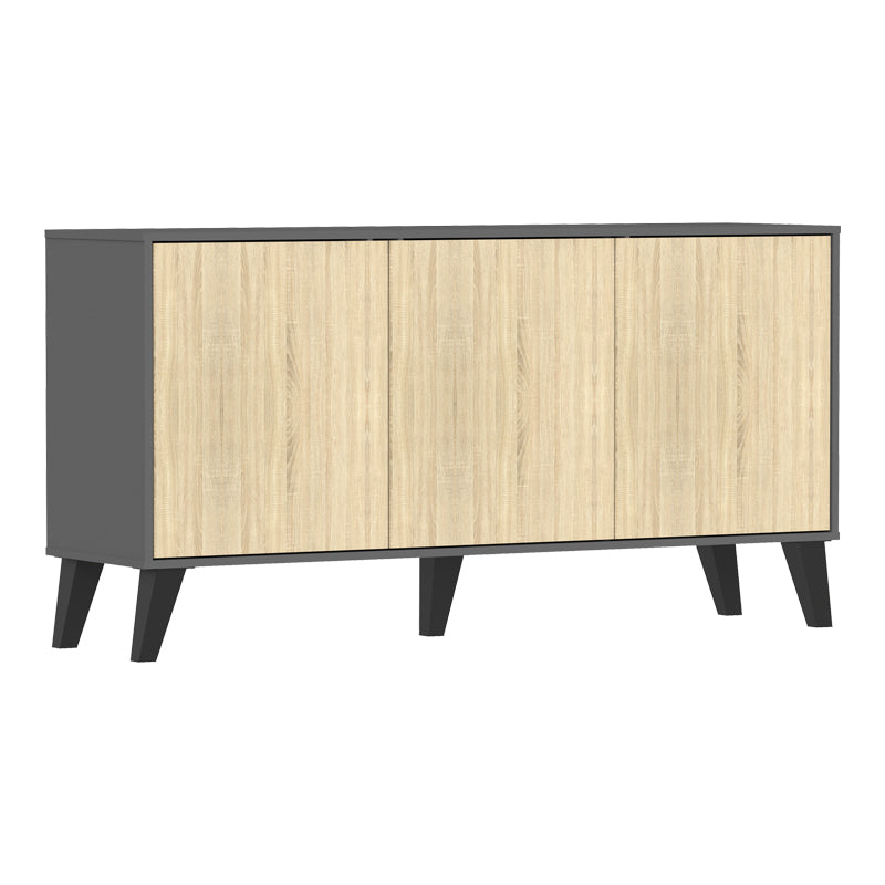 Μπουφές Billie  ανθρακί-sonoma 149x40x77εκ - Pakobazaar