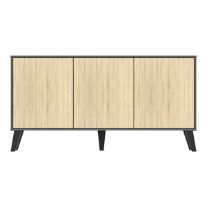Μπουφές Billie  ανθρακί-sonoma 149x40x77εκ - Pakobazaar